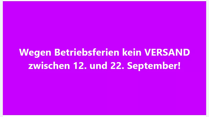 Betriebsferien